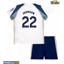 Tottenham Hotspur Brennan Johnson #22 Heimtrikotsatz Kinder 2025-26 Kurzarm (+ Kurze Hosen)